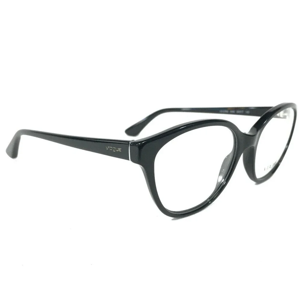 Vogue Eyeglasses Frames VO2764 W44 Black Round Side Logos 54-17-140